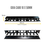Guia Cabo Horizontal Rack 19