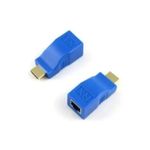 Extensor Hdmi 30 Metros 3d Via 1 Cabo De Rede Rj45 Cat5e/6