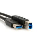 Cabo Usb Tipo B E Tipo A 3.0 Super Speed 5gb/s 1,8m Cor Preto