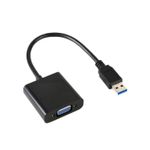 Cabo USB 3.0 Macho x VGA Fêmea Conversor Digital Super speed Knup