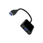 Cabo USB 3.0 Macho x VGA Fêmea Conversor Digital Super speed Knup