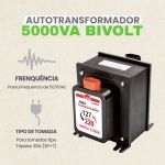 Transformador 5000VA Bivolt 120V/220V ou 220V/120V