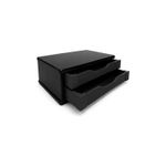 Suporte Monitor C/2 gavetas Souza Office Black Piano