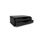 Suporte Monitor C/2 gavetas Souza Office Black Piano