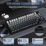 Teclado Desktop Mecânico S/Fio X820 Ultra 75% Bluetooth 2.4g Attack Shark Moonight