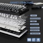 Teclado Desktop Mecânico S/Fio X820 Ultra 75% Bluetooth 2.4g Attack Shark Moonight