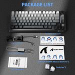 Teclado Desktop Mecânico S/Fio X820 Ultra 75% Bluetooth 2.4g Attack Shark Moonight