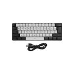 Teclado Desktop C/Fio Semi Mecânico 60% G61 RGB Preto e Branco OEM