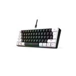 Teclado Desktop C/Fio Semi Mecânico 60% G61 RGB Preto e Branco OEM