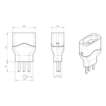 Protetor De Surtos DPS 3P 10A 7,5kA Bivolt Embrastec Preto Fumê
