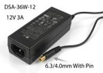 Fonte Carregador LG 12v 36w 3A  Plug 6.0mm x 4.4mm (Pino Meio) (DSA-36W-12)