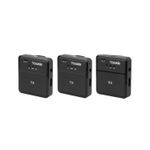 Microfone Lapela S/Fio Wireless Yookie YM07 USB-C Para USB-C Preto