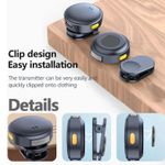 Microfone Lapela S/Fio Redondo Lightning Preto
