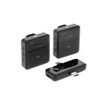 Microfone Lapela S/Fio Wireless Yookie YM07 USB-C Para IPH Preto