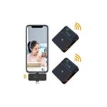Microfone Lapela S/Fio Wireless Yookie YM07 USB-C Para IPH Preto