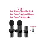 Microfone Lapela S/Fio Wireless Lightning P-6112 A-MK232 OEM - 2 micro