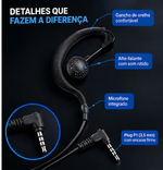 Fone de Ouvido Radio Transmissor C/FIO P1 