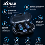 Fone de Ouvido Xtrad LC-895 S/Fio Preto