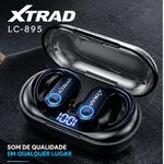 Fone de Ouvido Xtrad LC-895 S/Fio Preto