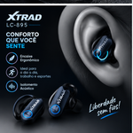 Fone de Ouvido Xtrad LC-895 S/Fio Preto