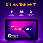 Tablet Positivo Vision Tab7 64gb 3gb Ram Tela 7” IPS, Bateria 3100mAh, Android 14 Go Wifi Bluetooth T307G