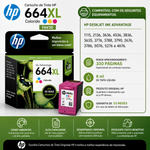 Tinta Cartucho HP 664XL Tricolor 8ml
