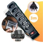 Filtro de Linha Energia 6T 10a Isotel Preto  