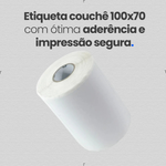 Bobina Adesiva 100x70mm Branco