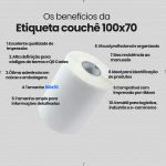 Bobina Adesiva 100x70mm Branco