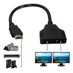 Adaptador HDMI Duplicador de Tela 1 Entrada Hdmi macho X 2 Saidas Hdmi Femea