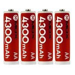 Pilha AA 4300mah Rechargeable Kit C/ 4 Un Mox