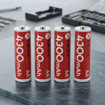 Pilha AA 4300mah Rechargeable Kit C/ 4 Un Mox