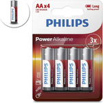 Pilha AA 2500mah Alkaline Philips Original Kit C/ 4 Un