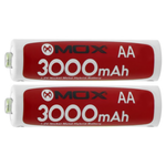 Pilha AA 3000mah Rechargeable Kit C/ 2 Un Mox