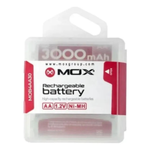 Pilha AA 3000mah Rechargeable Kit C/ 4 Un Mox