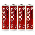 Pilha AAA 3000mah Rechargeable Kit C/ 4 Un Mox