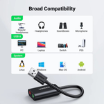Adaptador Usb 2.0  x  P2 Preto OEM