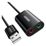 Adaptador Usb 2.0  x  P2 Preto OEM