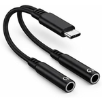 Adaptador USB-C Para Duplo P2 Fone e Fone