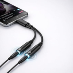 Adaptador USB-C Para Duplo P2 Fone e Fone