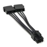 Cabo Adaptador Molex 6 Pinos Pci-e Para 2 4 Pinos 