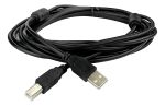 Cabo Impressora Usb 2.0, Reto, tipo A Macho para tipo B 3M Preto
