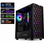 Kit Computador Intel Core i5-14400 16GB DDR4 SSD 256GB Gabinete Mancer Hexer B610M 650W