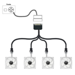 Cabo Molex/SATA 4 Pinos Para 4 Fan PWM