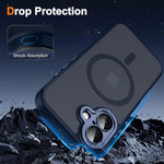 Capa magnética fosca translúcida para iPhone 16