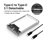 Case HD 2.5 Transparente USB-C x USB-C 3.1