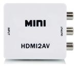 Conversor Adaptador HDTV Para AV RCA 1080P 5v Branco