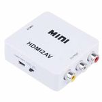 Conversor Adaptador HDTV Para AV RCA 1080P 5v Branco