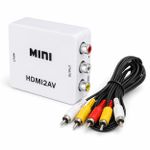 Conversor Adaptador HDTV Para AV RCA 1080P 5v Branco