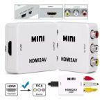 Conversor Adaptador HDTV Para AV RCA 1080P 5v Branco